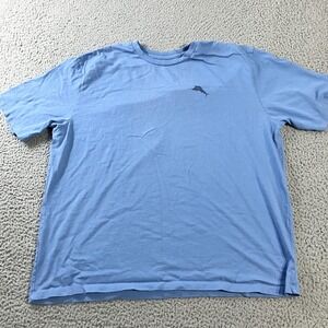 Tommy Bahama Shirt Mens 3XL Blue Relax Red Rum Graphic Tee Cotton Short Sleeve